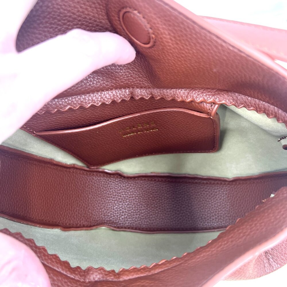 New Polene Tonca Pebbled Cognac Leather Bag $580 MSRP - Picture 6 of 7